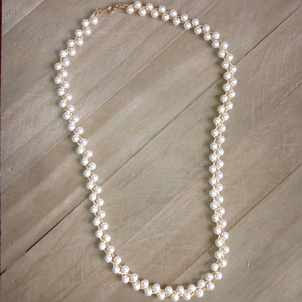 Braided Pearl Necklace